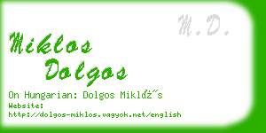 miklos dolgos business card